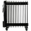 Elektromos fűtés Hausberg HB-8930NG, 2500 W, 13 elem, 3 teljesítményfokozat, állítható termosztát, Fekete