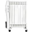 Elektromos fűtés Hausberg HB-8920AB, 2500 W, 11 elem, 3 teljesítményfokozat, állítható termosztát, fehér