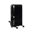 Elektromos olajmelegítő HAUSBERG HB-8915, 3 fokozat, 800-1200-2000 W, 9 elem 110 mm x 580 mm, állítható termosztát, fogantyú és kerekek a könnyű mozgatáshoz, működésjelző lámpa, fekete