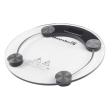 Hausberg HB-6000 fürdőszobai mérleg, 180 kg, LED kijelző, fekete/átlátszó