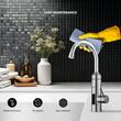 Azonnali elektromos konyhai csaptelep HAUSBERG HB-F5010, 3600W, LED hőmérséklet kijelző, mosogató rögzítés, Rozsdamentes acél