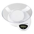 Hausberg HB-6015AB konyhai mérleg, 5 kg, műanyag tálkával, fehér