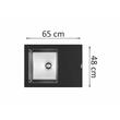 Granite Combi 650 NG-ANT Florentina Gránit mosogató