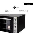Elektromos sütő Hausberg HB-8020 űrtartalom 70l, turbó ventilátor, belső lámpa, dupla üveg, Fekete