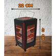 Elektromos radiátor Hausberg HB-8802NG, 2200W, 5 teljesítmény fokozat, 5 irányban fűthető, mozgó kerekek, fogantyú szállításhoz, borulás elleni védelem, Fekete