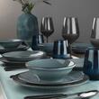 Serviciu de masa Kutahya Porselen Color-X 18 piese pentru 6 persoane din Portelan Albastru