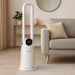 Digitális toronyventilátor távirányítóval HAUSBERG HB-5957AB, 65W, 12 sebességfokozat, időzítő, negatív ionok, oszcilláció, LED, 4 program, fehér