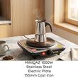 Plită Electrică MINIQAZ Inox 1000W Placă Fontă 155mm PLITA ELECTRICA DIN INOX 1Q ERT198IN