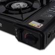Aragaz portabil 2 in 1 camping Ertone ERT-MN232, Pentru butelie spray si standard, 2.2 kW, Aprindere piezo, Negru
