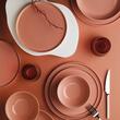 FIT-C asztali szervíz, 24 db, 6 személyes, porcelán, rózsaszín, kutahya porcelán
