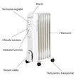 Elektromos fűtés Hausberg HB-8900AB, 1500 W, 7 elem, 3 teljesítményfokozat, állítható termosztát