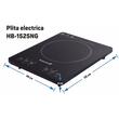 Indukciós főzőlap Hausberg HB-1525NG, 2000W, Érintővezérlés, egy főzőzóna, Fekete