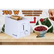 Kenyérpirító Hausberg HB-195A, 750 W, 2 szelet, leolvasztási funkció, újramelegítés funkció, 6 teljesítményfokozat, fehér