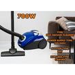 Porszívó vászonzsákkal Hausberg HB-2080BL, 700W, Űrtartalom 1,5L, Kék