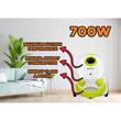 Hausberg HB2080VR zsákos porszívó, 700 W, Űrtartalom 1,5 l, fehér/zöld