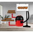 Porszívó nedves és száraz szívással Hausberg HB-2095RZ, 1200 W, nagy kapacitású, 15 l, piros/fekete