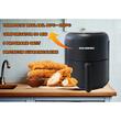 Forró levegős sütő HAUSBERG HB-2356, 1000-1200 W, 2,6 liter, 30 perces időzítő, állítható termosztát 80 - 200 fok C, 5 főzési program, túlmelegedés elleni védelem, Fekete