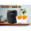 Forró levegős sütő HAUSBERG HB-2356, 1000-1200 W, 2,6 liter, 30 perces időzítő, állítható termosztát 80 - 200 fok C, 5 főzési program, túlmelegedés elleni védelem, Fekete