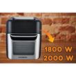 Olajmentes Air Fryer HAUSBERG HB-2370, 12 program, űrtartalom 12L, teljesítmény 1800-2000W, hőmérséklet állítás 80-200°C