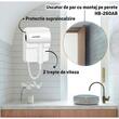 Hajszárító falra szerelhető HAUSBERG HB-260AB, 1200W, 2 sebességfokozat, túlmelegedés elleni védelem, tartozékok mellékelve, Fehér