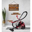 Porszívó zsák nélkül Hausberg HB-2820RS, 2200 W, 4,5 L, Fekete/Vörös