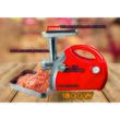 Húsdaráló Hausberg HB-3430RS, Rozsdamentes acél, 1800 W, Réz motor, Piros