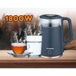 HAUSBERG HB-3619BL vízforraló, 1800W, űrtartalom 1,8L, Kiszáradásgátló, Automatikus kikapcsolás, Anyaga üveg + műanyag Kék