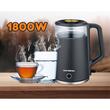 HAUSBERG HB-3619NG vízforraló, 1800W, űrtartalom 1,8L, Kiszáradásgátló, Automatikus kikapcsolás, Anyaga üveg + műanyag Fekete