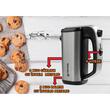 HAUSBERG HB-4201NG Kézi mixer, 5 sebességes, Réz motor, 250W-400W, Rozsdamentes ház, Fekete