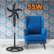 HAUSBERG HB-5860NG lábventilátor, 55W, 3 sebesség, átmérő 46 cm, időzítő, fekete