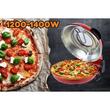 Speciális pizzasütő XL HAUSBERG HB-675RS kősütőfelülettel, hőszabályozóval 405°C-ig, Piros