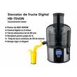 Digitális gyümölcscentrifuga HAUSBERG HB-7545IN, 800-1000 W, 85 mm, 1L cellulóz, 5 sebesség, rozsdamentes acél fekete/rozsdamentes