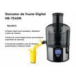 Digitális gyümölcscentrifuga HAUSBERG HB-7545IN, 800-1000 W, 85 mm, 1L cellulóz, 5 sebesség, rozsdamentes acél fekete/rozsdamentes