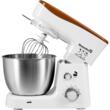 Elektromos mixer rozsdamentes acél tálal Hausberg HB-7625AB, 4,5 l, 700 W, 6 fokozat, fehér