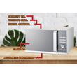 Mikrohullámú sütő Hausberg HB-8009, 25 l, 1400 W, Digitális, Ezüst