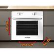 Cuptor incorporabil Hausberg HB-8051AB, Electric, Putere 2000 W, 76 l, 4 Functii, Clasa A, Alb