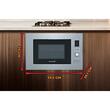 Beépíthető mikrohullámú sütő Hausberg HB-8070IN, 25 l, 1400 W, Grill, Digitális vezérlés, Ezüst