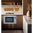 Beépíthető mikrohullámú sütő Hausberg HB-8070IN, 25 l, 1400 W, Grill, Digitális vezérlés, Ezüst