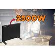 Elektromos konvektor Hausberg HB-8204, 2500W, 2 teljesítményfokozat, Felborulás elleni védelem, Fekete