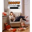 Digitális elektromos fali konvektor ventilátorral HAUSBERG HB-8217AB, 2000W, 2 teljesítményszint, távirányító, időzítő, fehér