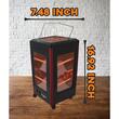 Elektromos radiátor Hausberg HB-8802NG, 2200W, 5 teljesítmény fokozat, 5 irányban fűthető, mozgó kerekek, fogantyú szállításhoz, borulás elleni védelem, Fekete