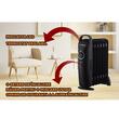 Calorifer electric cu ulei HAUSBERG HB-8940, o singura treapta de incalzire, 800-1000 W, 7 elementi 110 mm x 330 mm, termostat reglabil, maner si rotite pentru o deplasare facila, indicator luminos functionare, negru