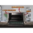 Elektromos sütő Hausberg HB 9320, 1420 W, 38 L, időzítő, termosztát, 2 tálcás, szürke/fekete