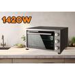 Elektromos sütő Hausberg HB 9320, 1420 W, 38 L, időzítő, termosztát, 2 tálcás, szürke/fekete