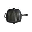 HAUSBERG HB-H1562 Zománcozott öntöttvas grillserpenyő, Átmérő 27 cm, Mélység 4,5 cm, Nyél 15 cm, Tapadásmentes, Minden főzőlappal kompatibilis, Fekete