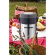 Ebéddoboz Thermos Hausberg HB H1461, 2 liter, rozsdamentes acél, 3 külön tartály, kanál, villa, rozsdamentes acél