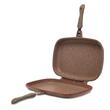 Hausberg HB-H1540PO dupla grillserpenyő, tapadásmentes belső, 36 cm, márvány, narancs