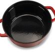 Zománcozott öntöttvas edény fedővel HAUSBERG HB-H744, űrtartalom 4L, átmérő 24 cm, mélység 11 cm, tapadásmentes belső, piros