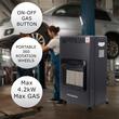 Hausberg HB-1010NG LPG gáztűzhely csomag, piezo-elektromos gyújtás, 4,2 kW, fekete, hengeres óra, 1 m-es MN2015 gáztömlő és 2 tömlőbilincs