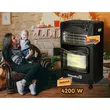 Hausberg HB-1020NG gáz LPG (hengeres) és villanytűzhely csomag, piezoelektromos gyújtás, 4,2kW, Fekete, hengeróra, 1m gáztömlő MN2015 és 2 tömlőbilincs